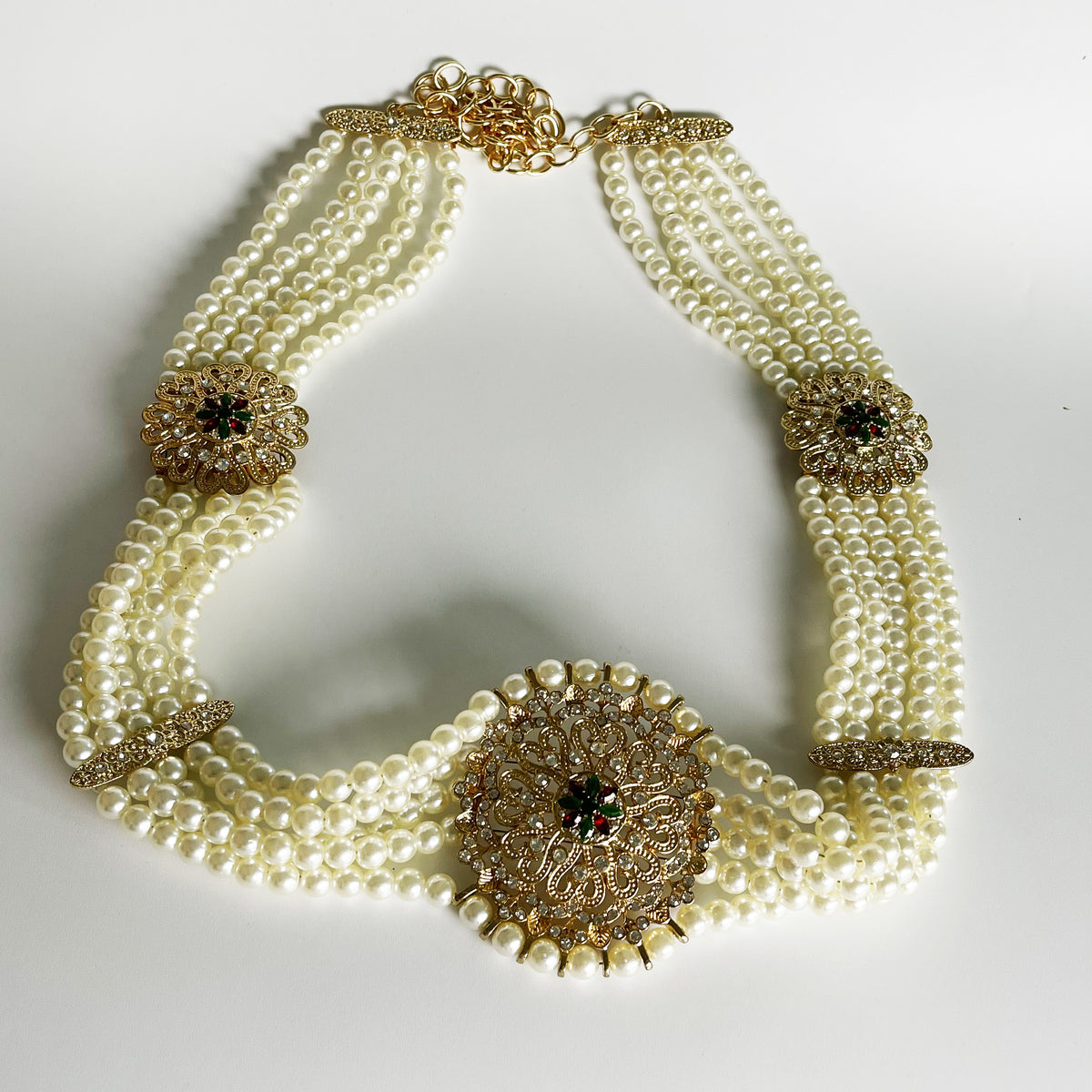 Ceinture Grandes Perles Blanches