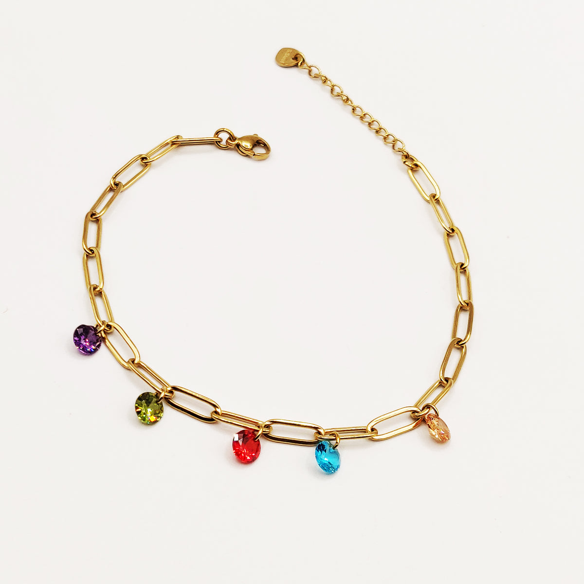 Chaîne de Cheville Chaîne Cristaux Multicolores