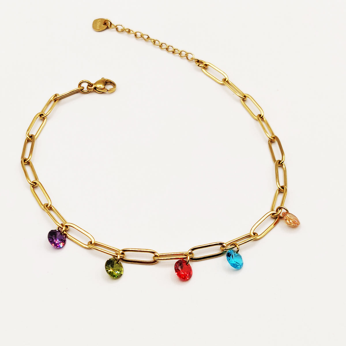 Chaîne de Cheville Chaîne Cristaux Multicolores