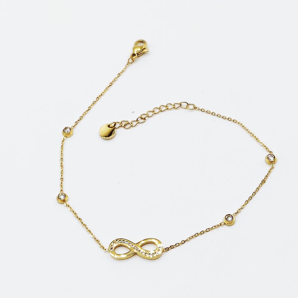 Chaîne de cheville Infinity Cristaux