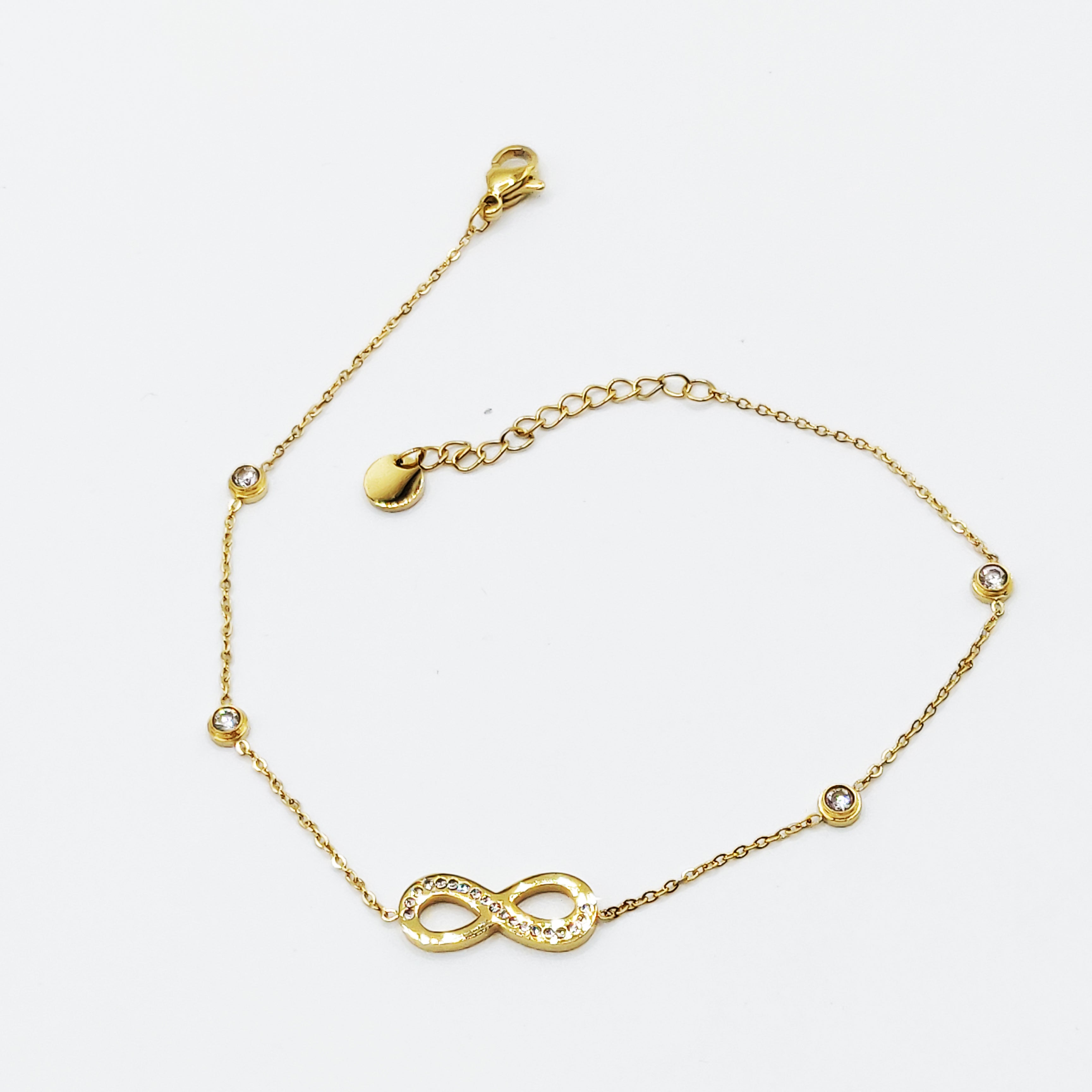 Chaîne de cheville Infinity Cristaux