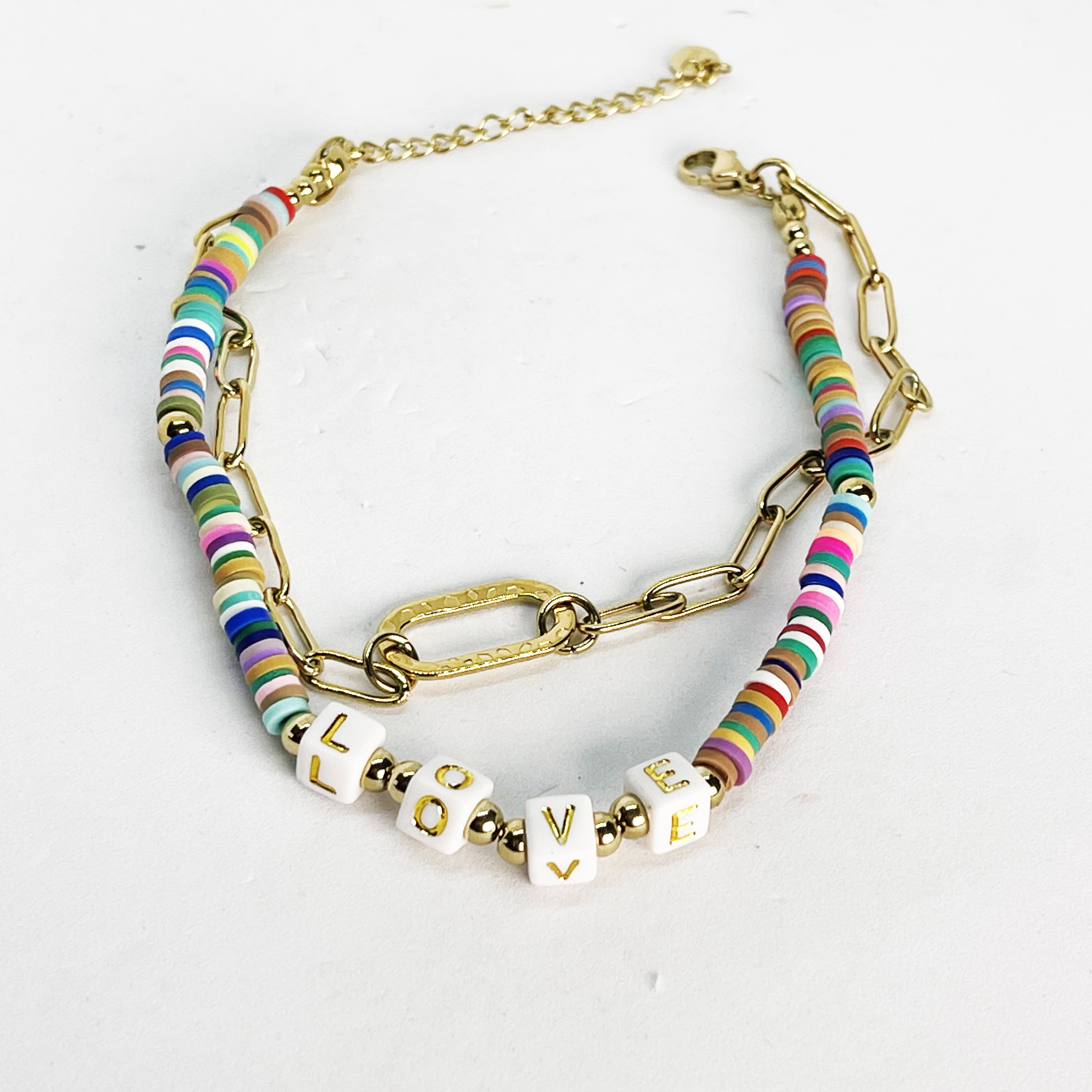 Chaîne de Cheville Love Multicolore