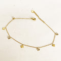 Chaîne de Cheville Multi Étoiles Cristaux