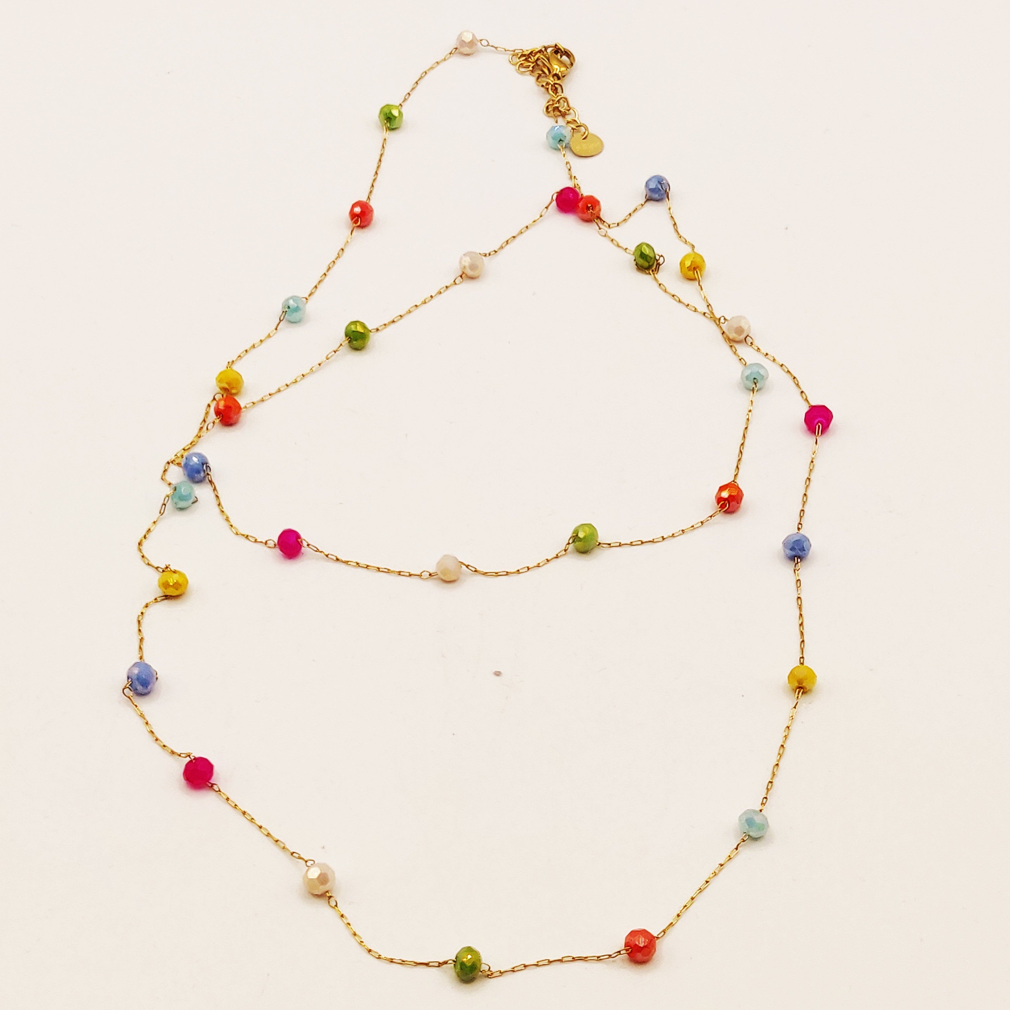 Chaîne de Taille Perles Multicolores