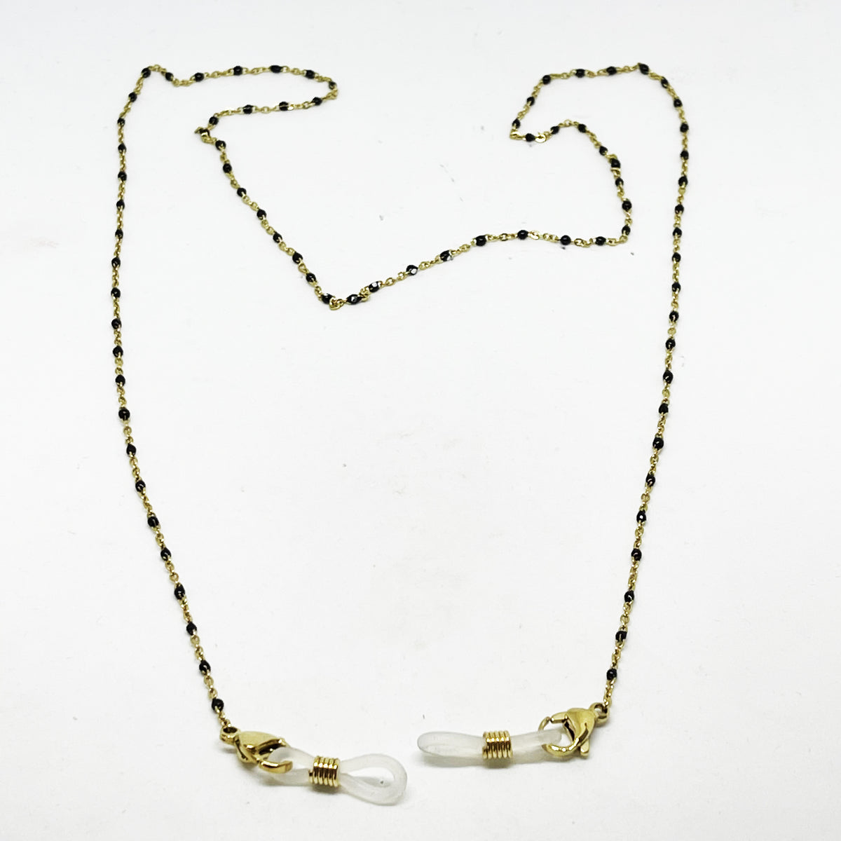 Chaîne de Lunettes Petites Perles Noires