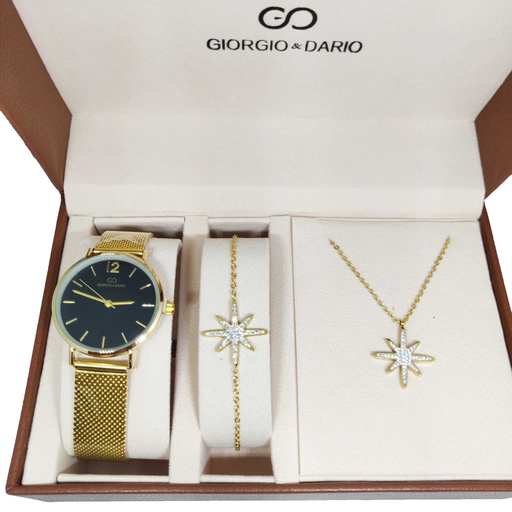 Coffret Montre Giorgio & Dario 5391 avec Collier et Bracelet Étoile