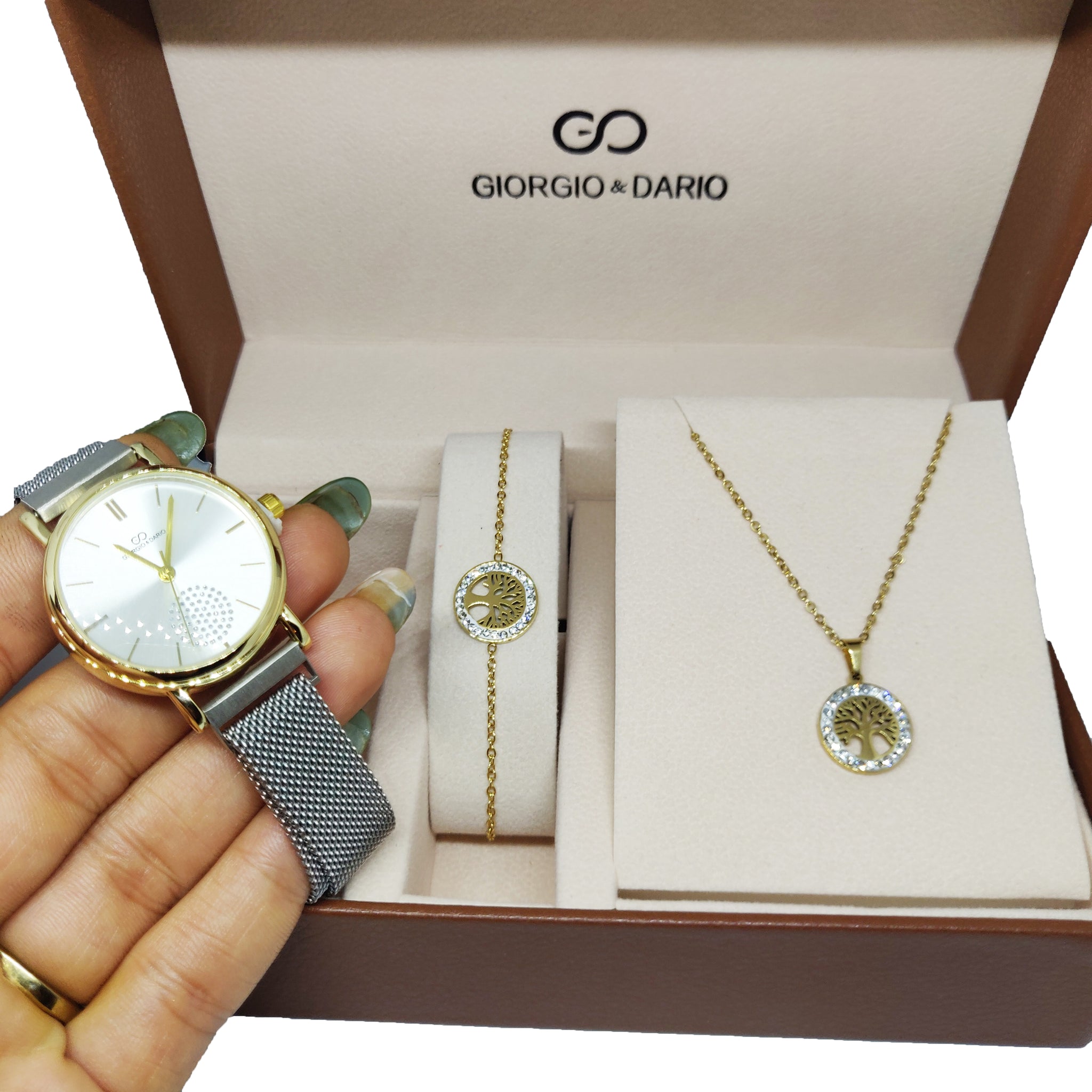 Coffret Montre Giorgio & Dario 5564 avec Collier & Bracelet Eden