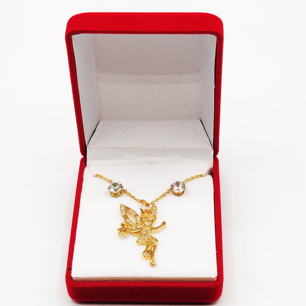 Coffret Collier et Boucles d'oreilles Fée
