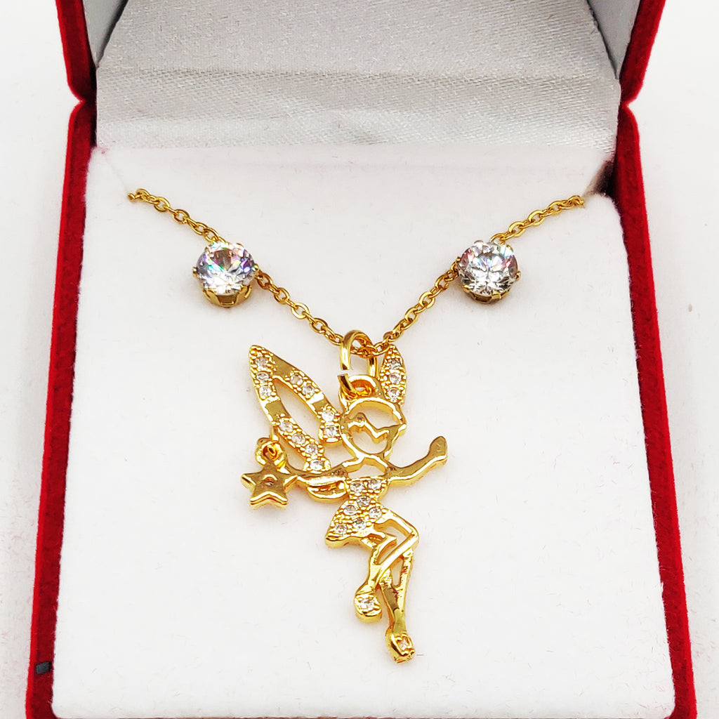 Coffret Collier et Boucles d'oreilles Fée