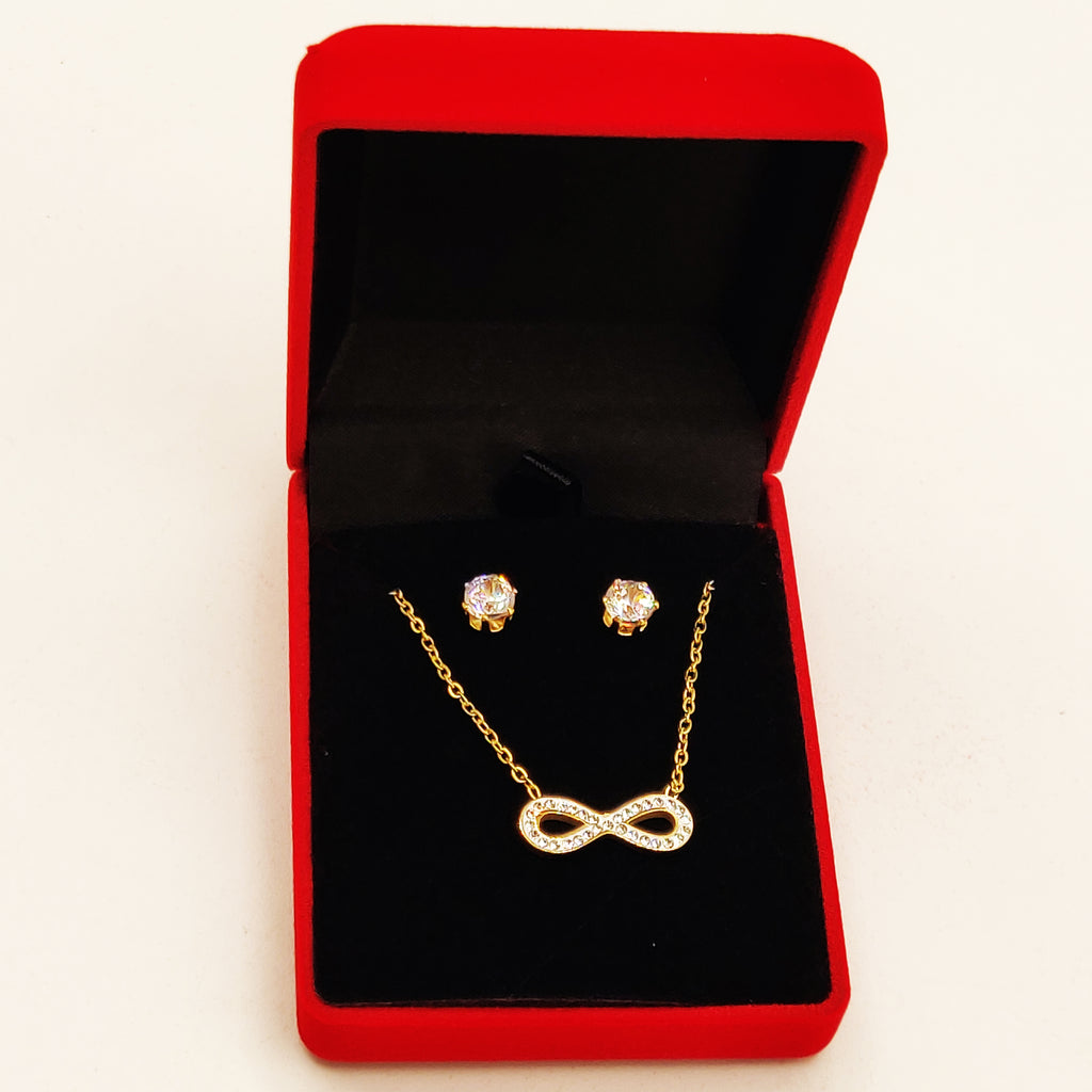 Coffret Collier et Boucles d'oreilles Infinity
