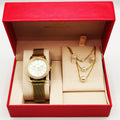 Coffret Montre Giorgio & Dario EU5944 avec Collier et Boucles d'oreilles Perles Blanches