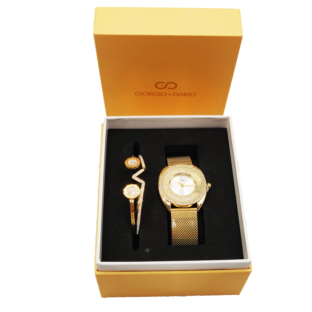 Coffret Montre Giorgio & Dario GDM200075 avec Bracelet Rigide V Luxe