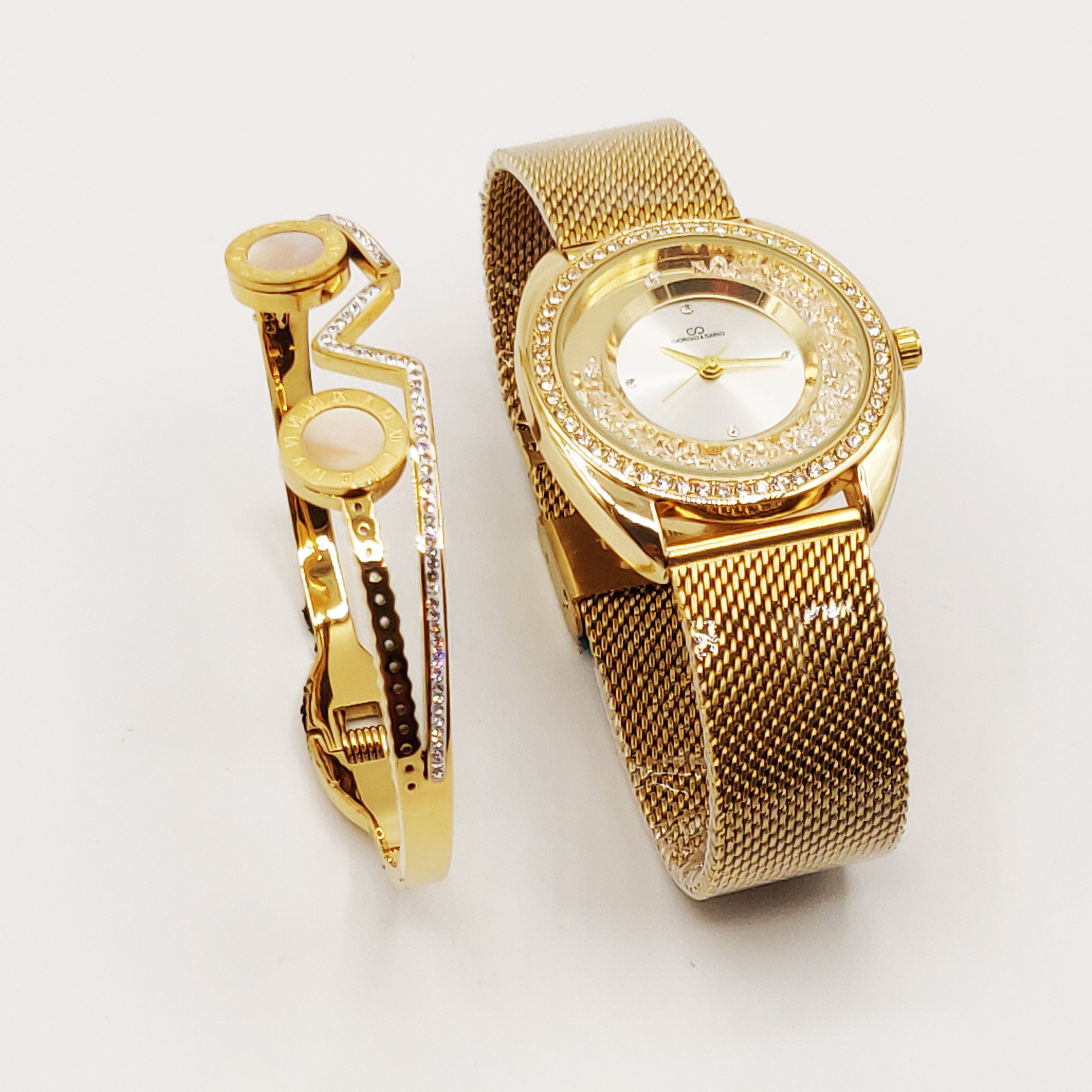 Coffret Montre Giorgio & Dario GDM200075 avec Bracelet Rigide V Luxe