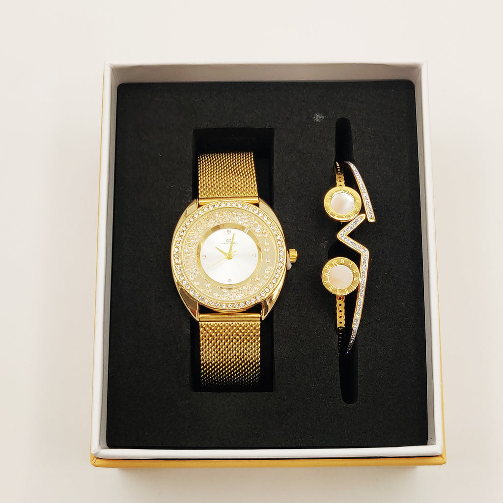 Coffret Montre Giorgio & Dario GDM200075 avec Bracelet Rigide V Luxe