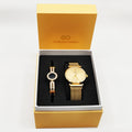 Coffret Montre Giorgio & Dario 4760 avec Bracelet Rigide Cercle Noir Cristaux