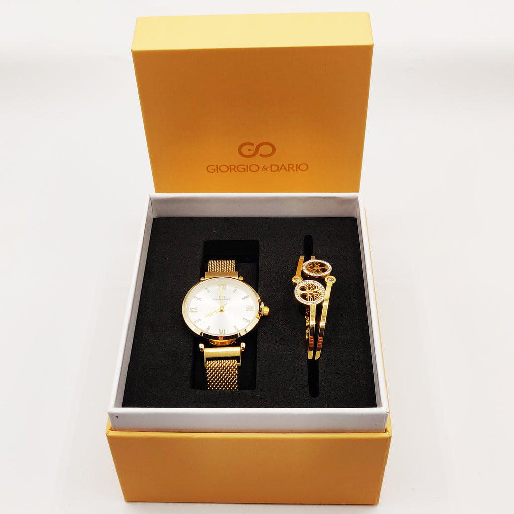 Coffret Montre Giorgio & Dario 5471 avec Bracelet Rigide Double Eden