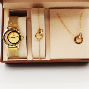 Coffret Montre Giorgio & Dario 5669 avec Collier et Bracelet Romain Cercle