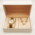 Coffret Montre Giorgio & Dario 6020 avec Collier et Boucles d'oreilles Perles Blanches