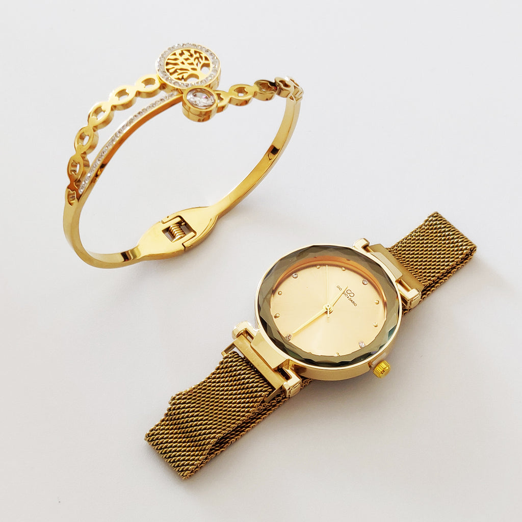 Coffret Montre Giorgio & Dario 6135 avec Bracelet Rigide Chaîne Eden