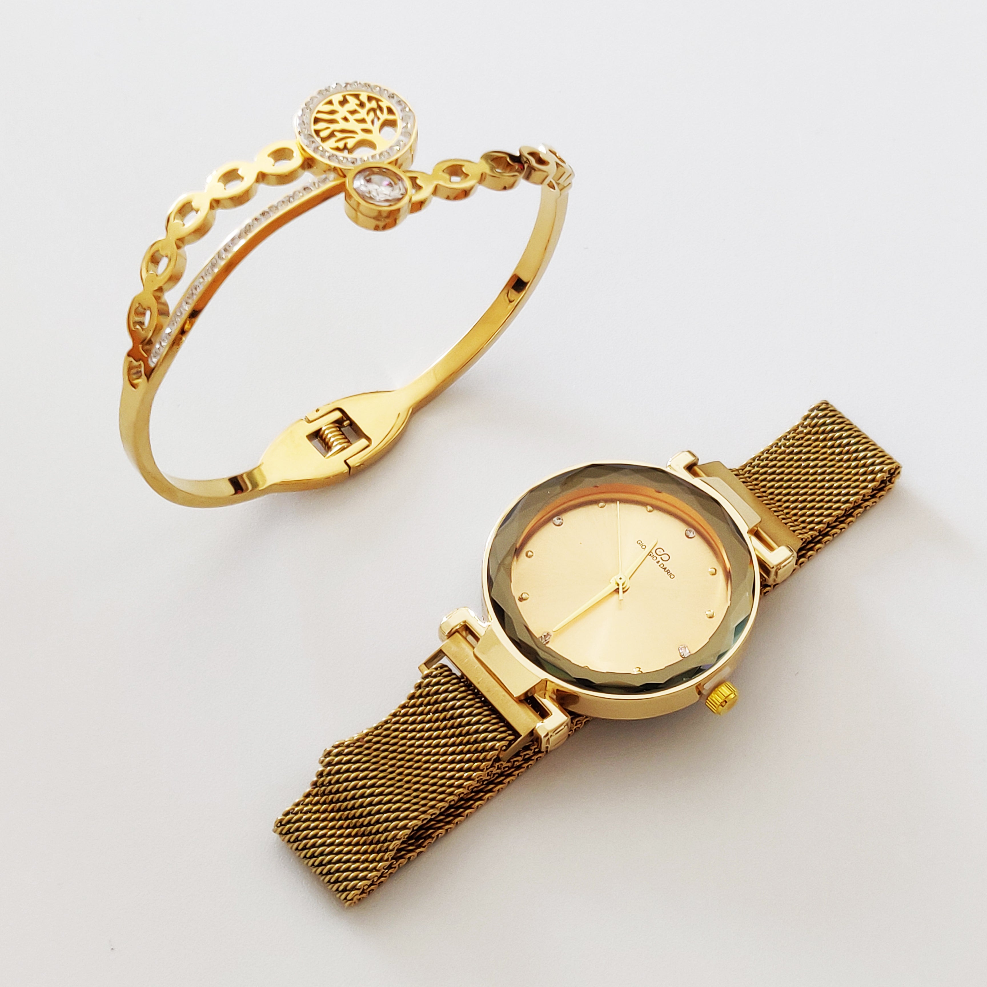 Coffret Montre Giorgio & Dario 6135 avec Bracelet Rigide Chaîne Eden