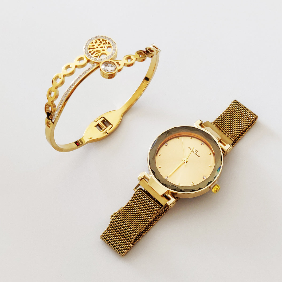 Coffret Montre Giorgio & Dario 6135 avec Bracelet Rigide Chaîne Eden