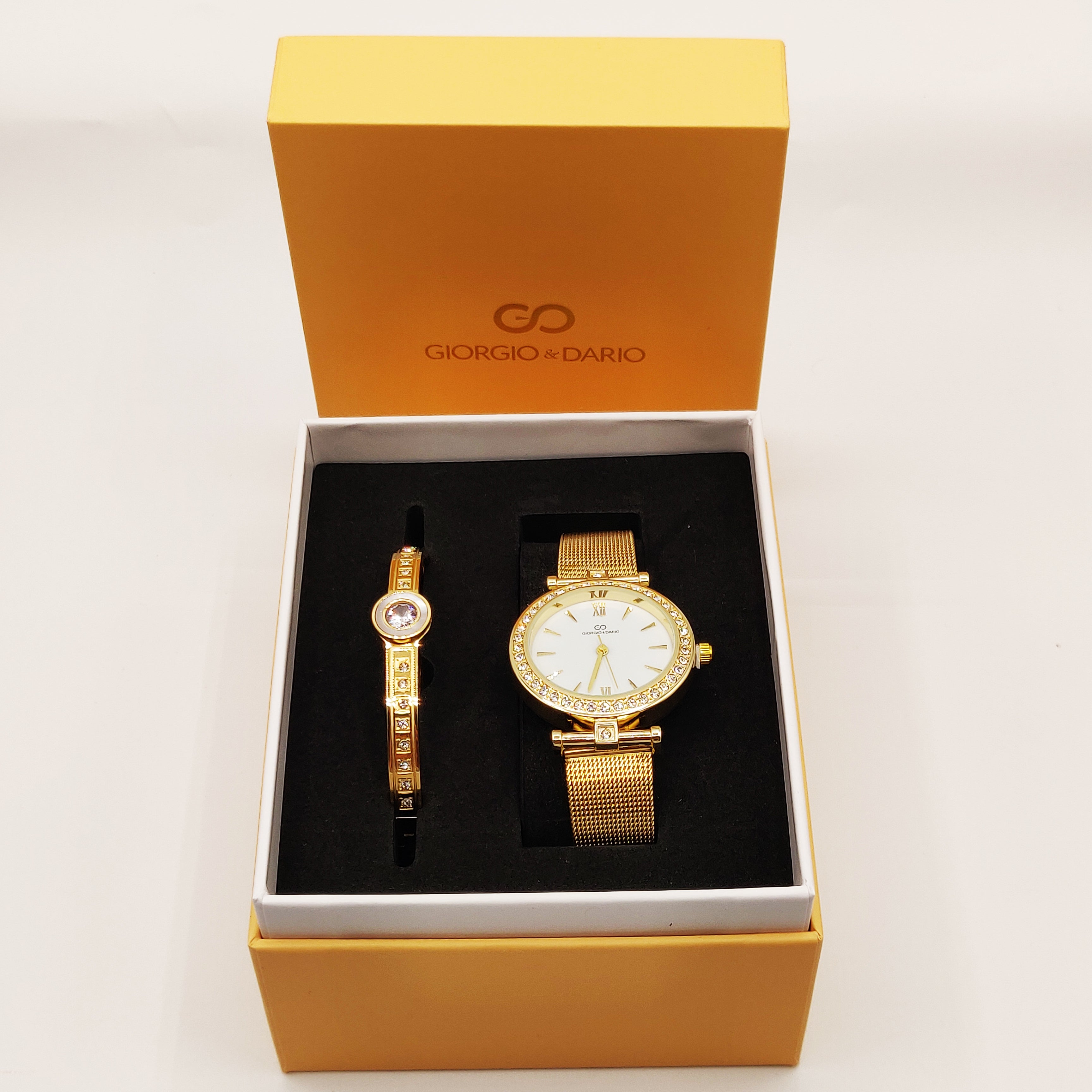 Coffret Giorgio & Dario 6306 avec  Bracelet Rigide Multi Cristaux