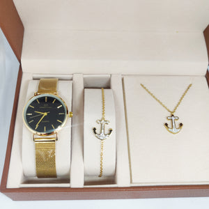 Coffret Montre Giorgio & Dario GDM191143 et Ensemble Collier et Bracelet Enclume