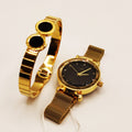Coffret Giorgio & Dario EU6135 Fond Noir avec Bracelet Rigide Romain Double