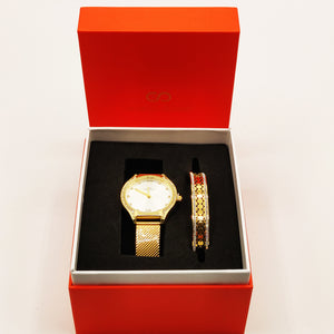 Coffret Giorgio & Dario EU6336 Fond Blanc avec Bracelet Rigide Chic Cristaux
