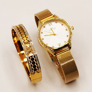 Coffret Giorgio & Dario EU6336 Fond Blanc avec Bracelet Rigide Chic Cristaux