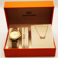 Coffret Giorgio & Dario EU6384 Fond Doré avec Collier et Bracelet Infinity Cristaux