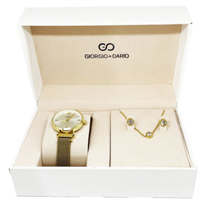 Coffret Montre Giorgio & Dario GDM200712 avec Collier et Bracelet Cristaux Simple