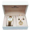 Coffret Montre Giorgio & Dario GDM200734 avec Collier et Boucles d'oreilles Multi Cercles Cristaux