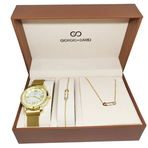 Coffret Montre Giorgio & Dario 4435 avec Collier et Bracelet Épingle
