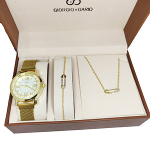 Coffret Montre Giorgio & Dario 4435 avec Collier et Bracelet Épingle