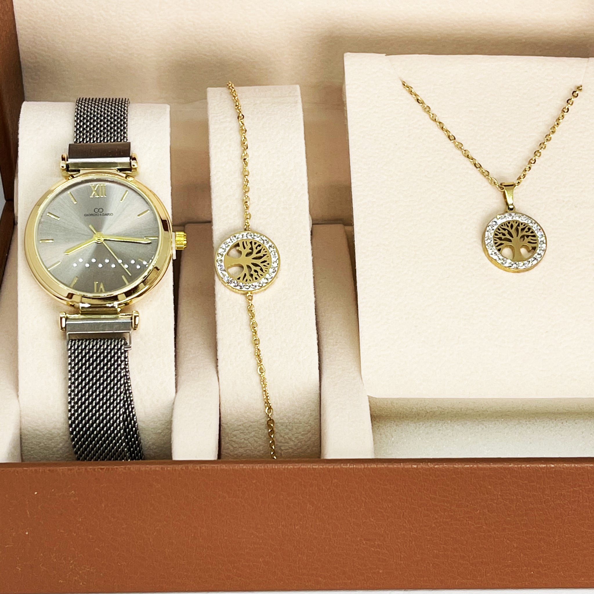 Coffret Montre Giorgio & Dario GDM19111 avec Collier et Bracelet Eden