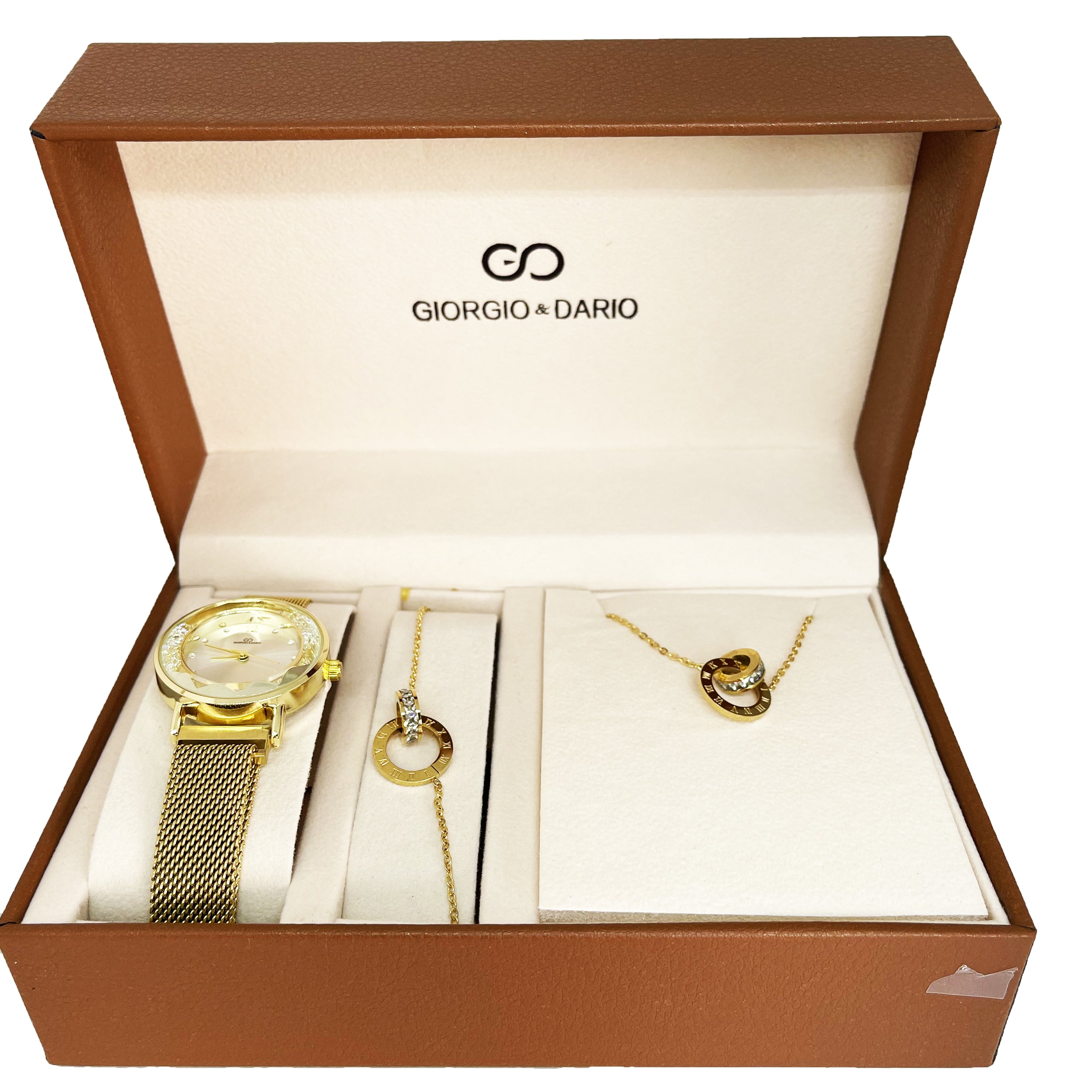 Coffret Montre Giorgio & Dario GDM200721 avec Collier et Bracelet Romain Cercle