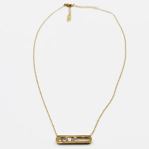 Collier 4 Cristaux Glissant