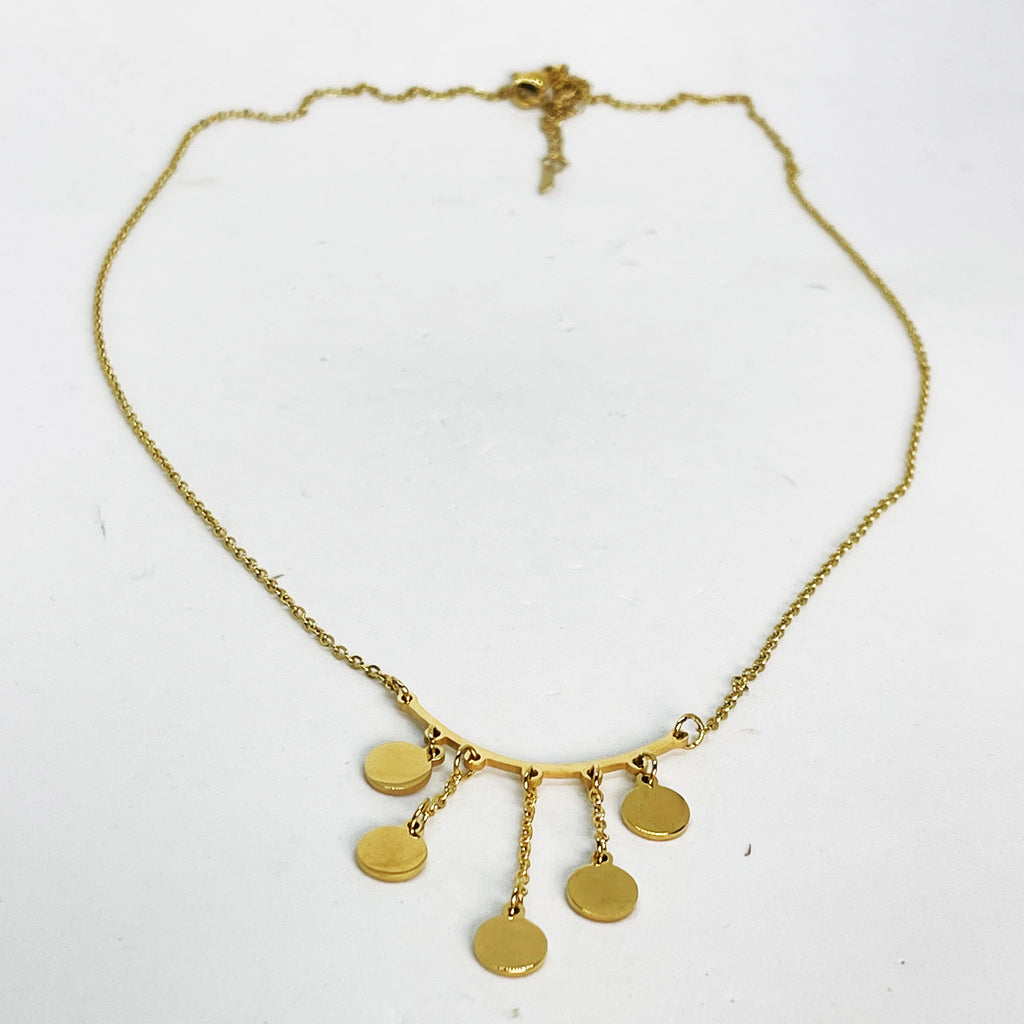 Collier 5 Cercles Pendus
