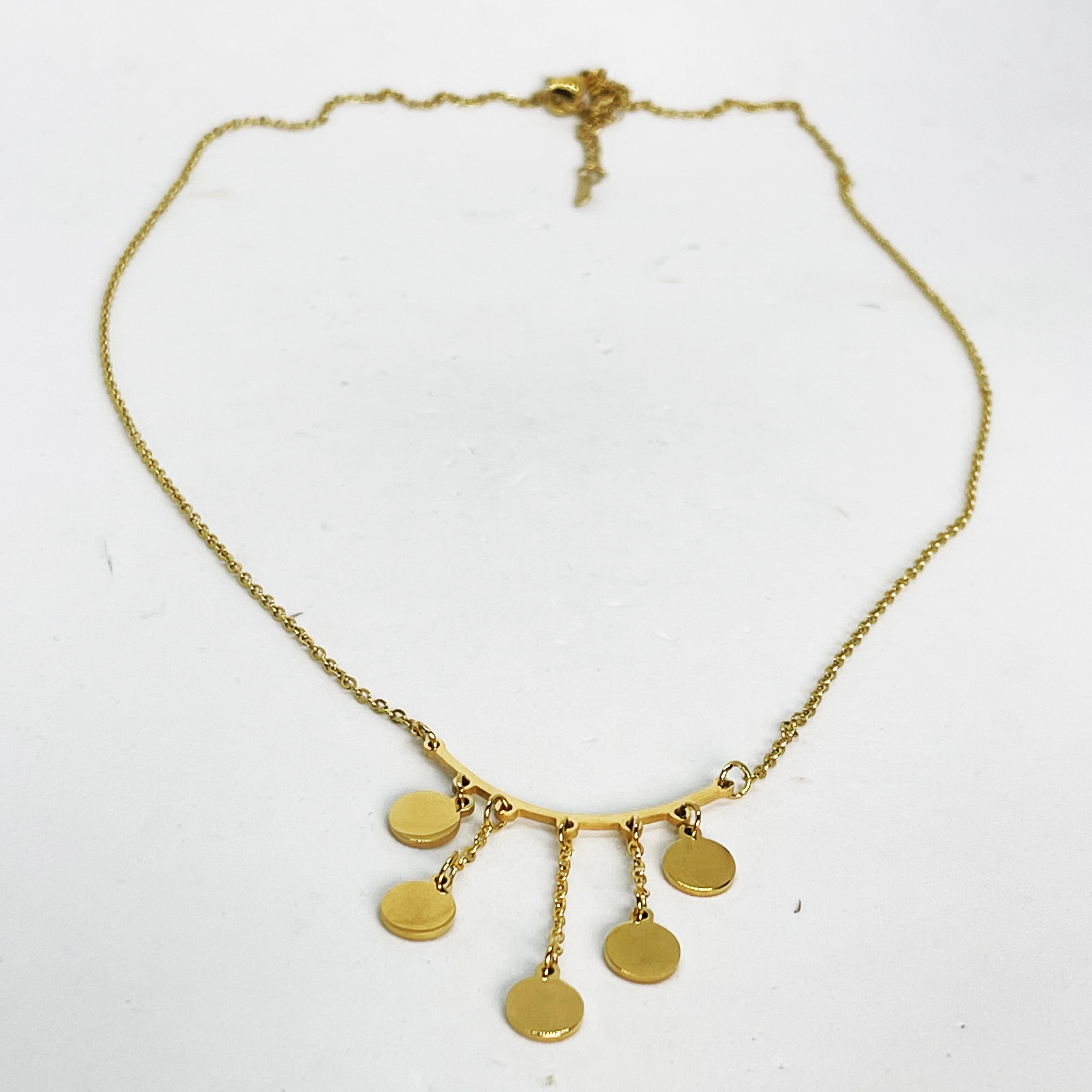 Collier 5 Cercles Pendus