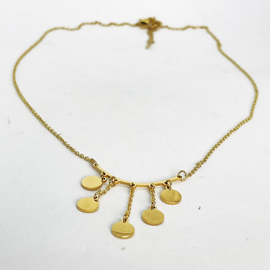 Collier 5 Cercles Pendus