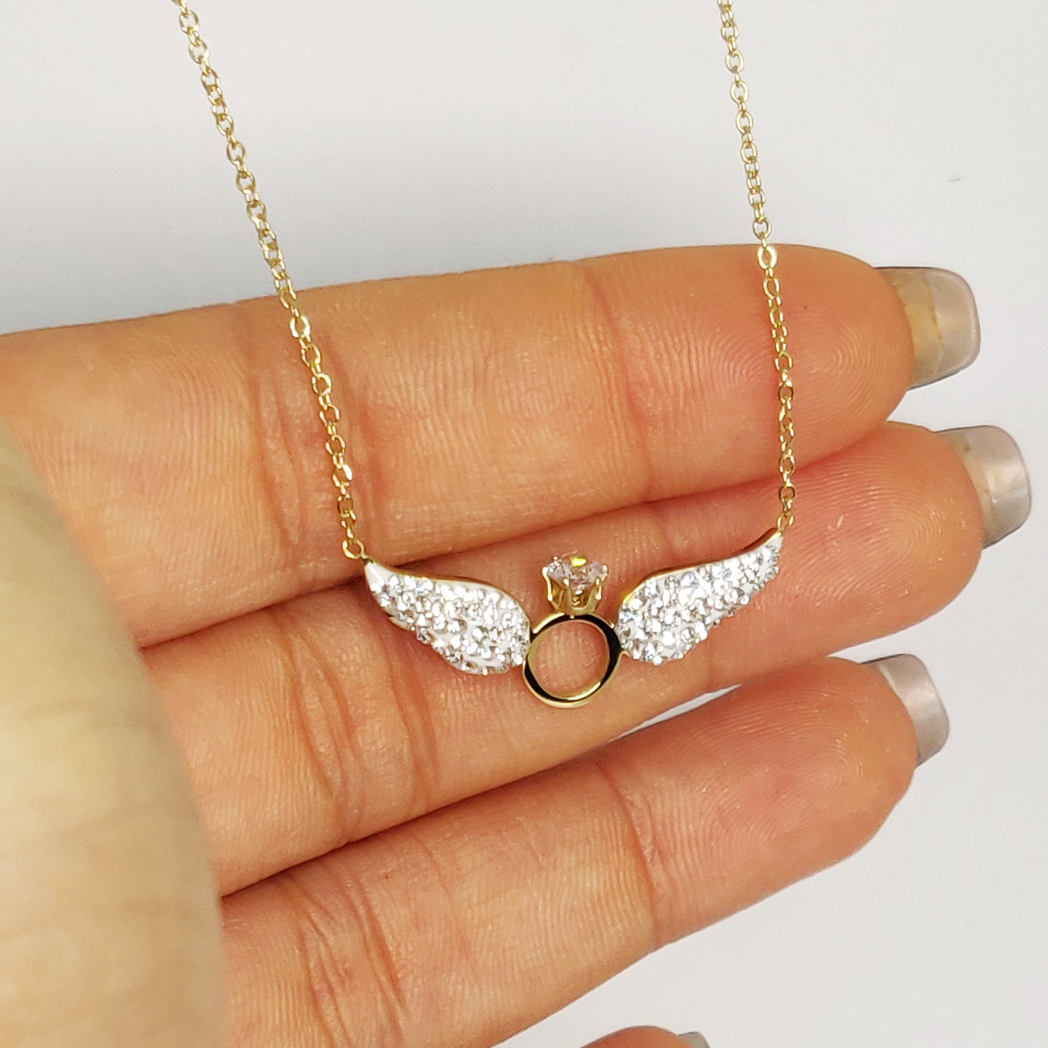 Collier Ange Cristaux Luxe