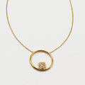 Collier Anneau Trèfle Cristaux Luxe