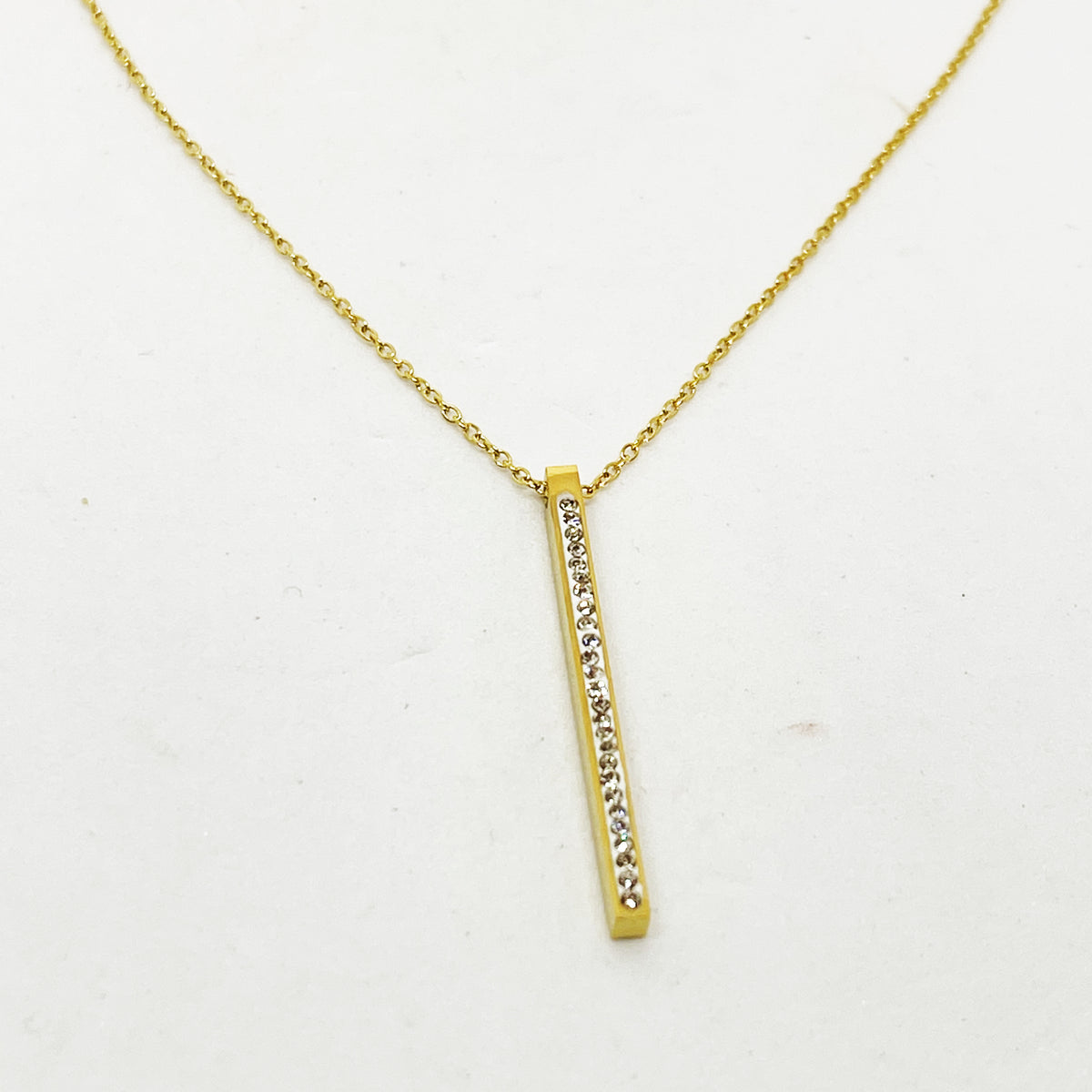 Collier Barre Cristaux