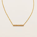 Collier Barre Cristaux Simple Luxe