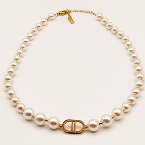 Collier ᗡD Luxe Multi Perles d'imitation Blanches