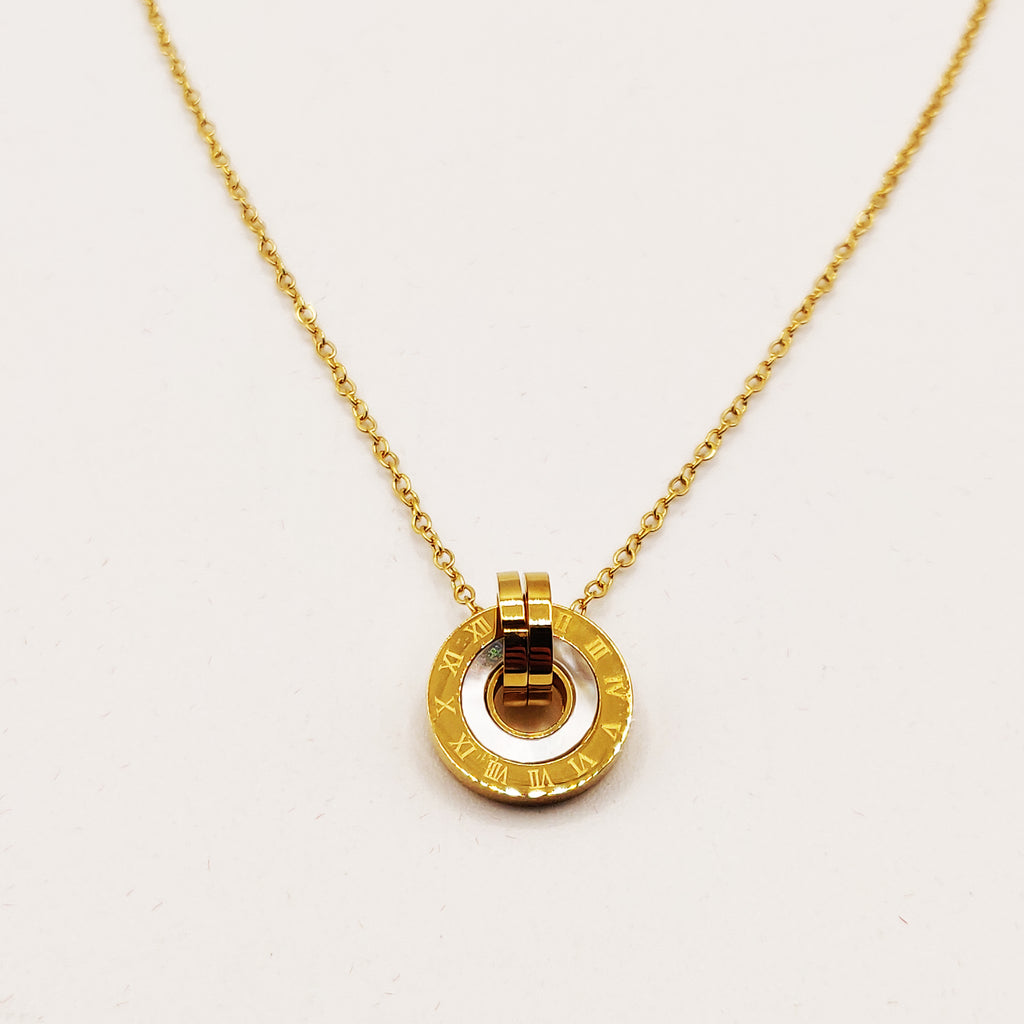 Collier Cercle Romain Blanc Nacré