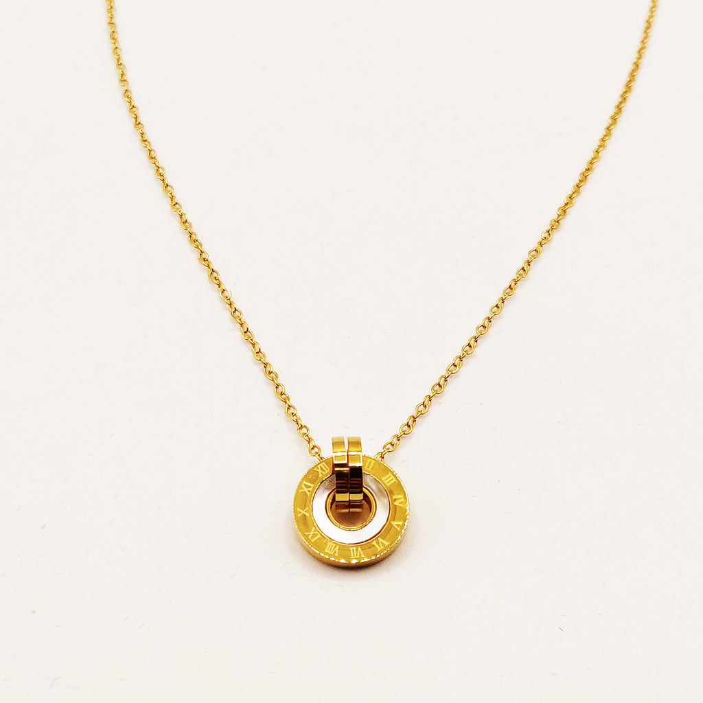 Collier Cercle Romain Blanc Nacré