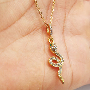 Collier Cercle et Serpent Cristaux Yeux Verts Luxe