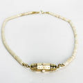 Collier Cercles Blancs et Cylindre Oeil